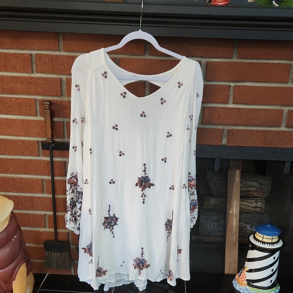 Free People  Embroidered Floral Dress
